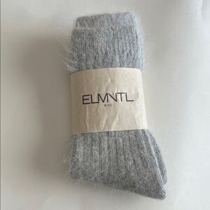 ELMNTL Women’s Wool Socks Light Grey NEW